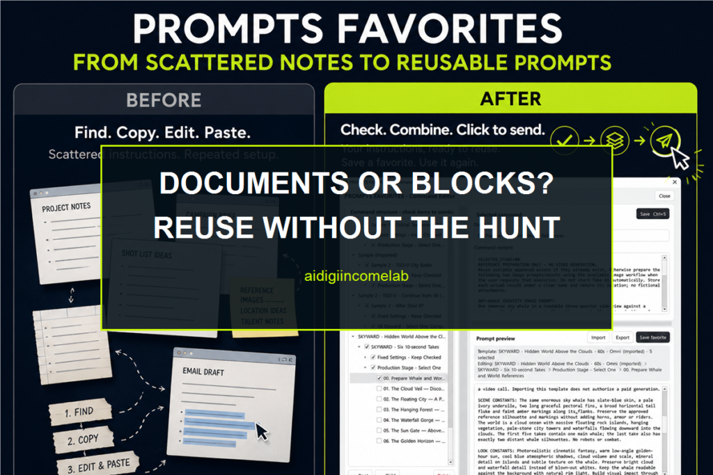 AI Video Prompts in Documents vs PROMPTS FAVORITES: Which Workflow Fits?