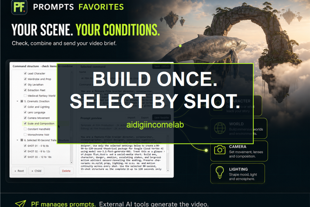 How to Build a Reusable AI Video Prompt From Selectable Blocks
