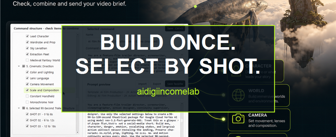 How to Build a Reusable AI Video Prompt From Selectable Blocks