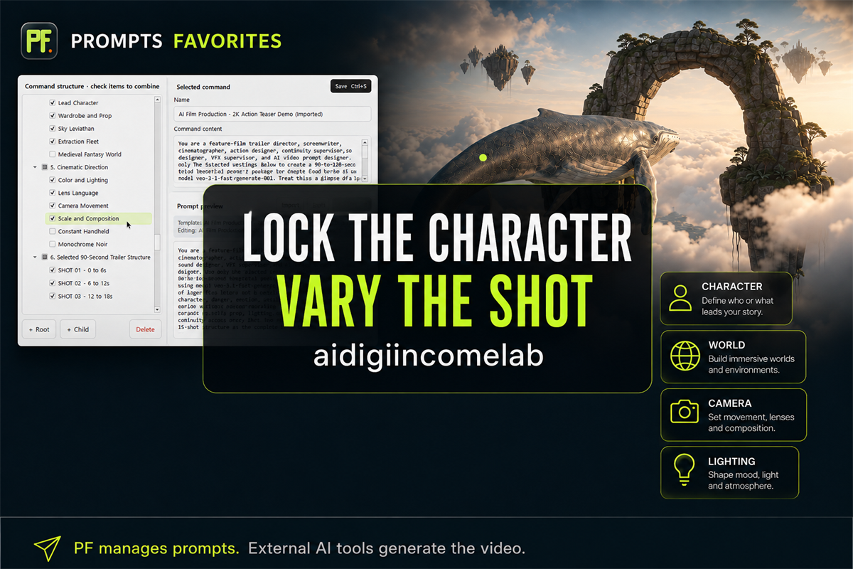 AI Video Continuity Template: Keep One Character Consistent Across Five Shots