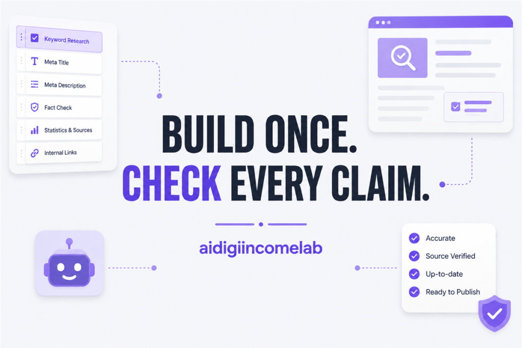 Build a Reusable SEO and Fact-Check Prompt From Selectable Blocks